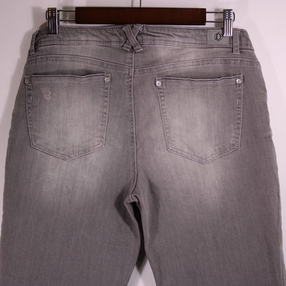 Democracy Jeans Womens 10‎ Gray Sequined Embellished Cuffs Stretch Fits32x25.25 - Picture 11 of 16